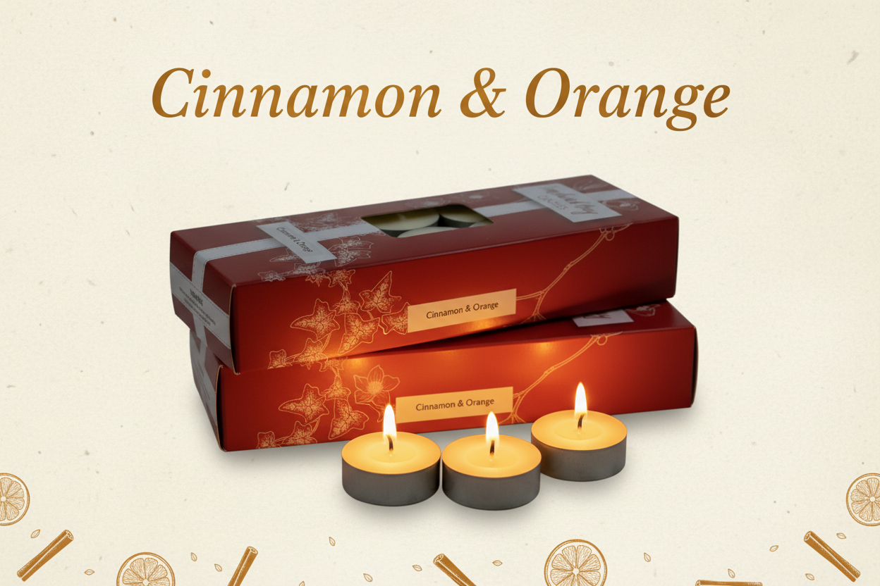 Cinnamon & Orange Tea Light Candles from Pixi Daisy