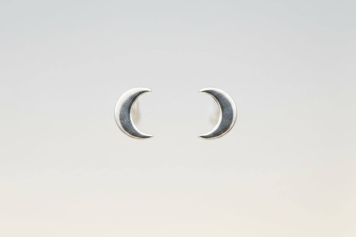 Crescent Moon Stud Earrings from Pixi Daisy