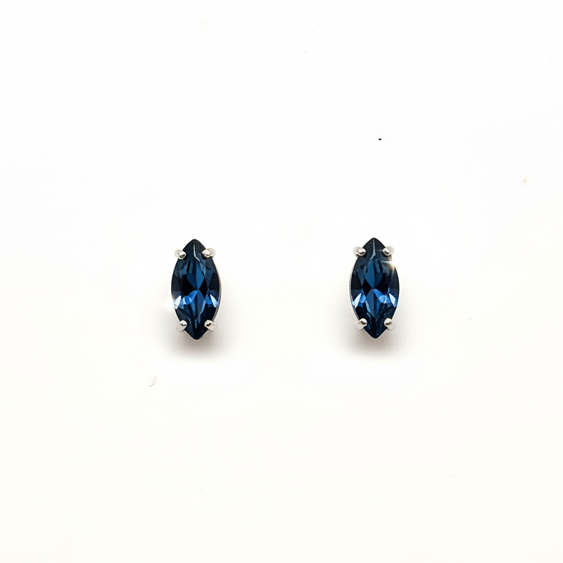 Dark Blue Crystal Ear Studs from Pixi Daisy