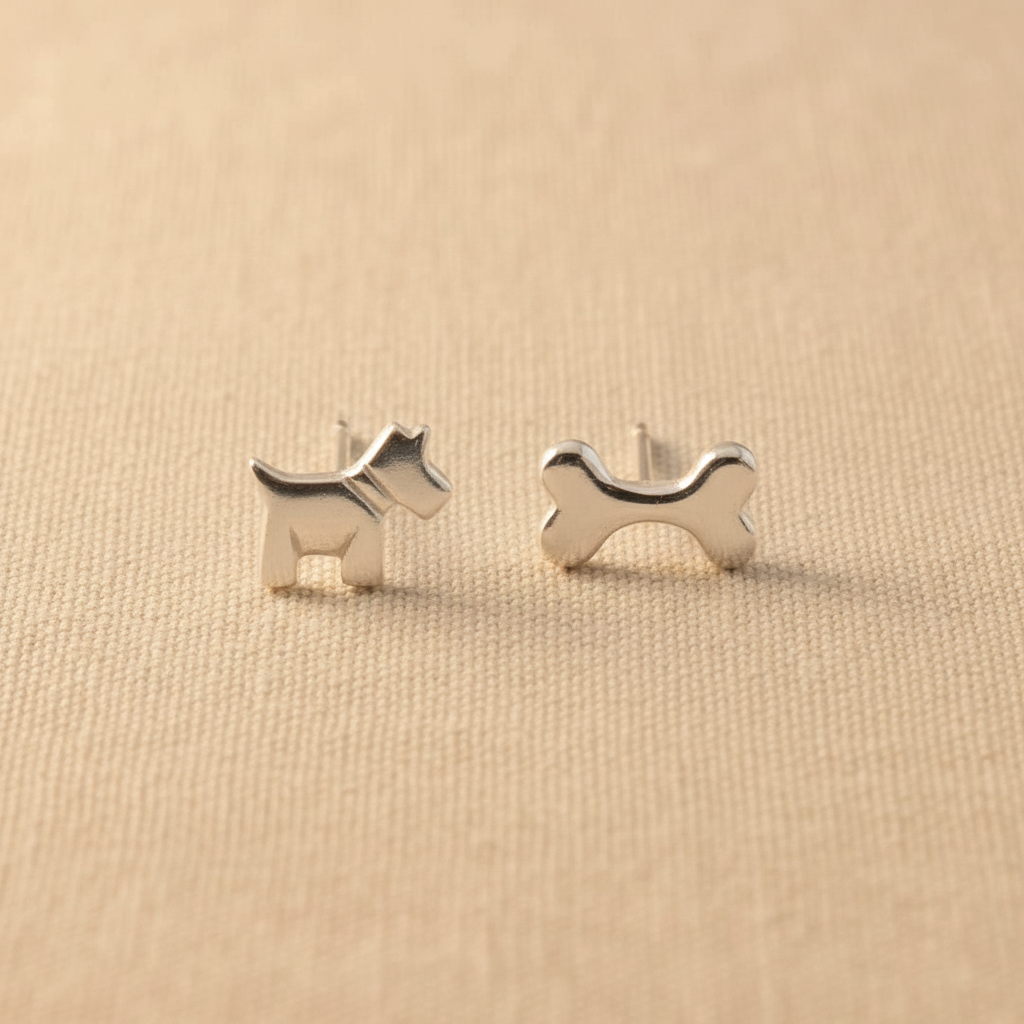 Dog & Bone Mismatched Studs from pixi daisy
