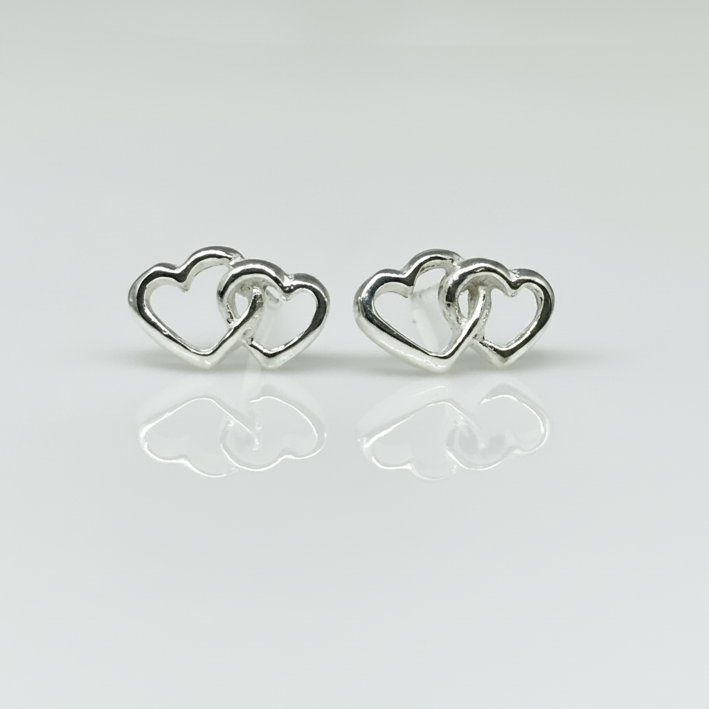Double Heart Studs from pixi daisy