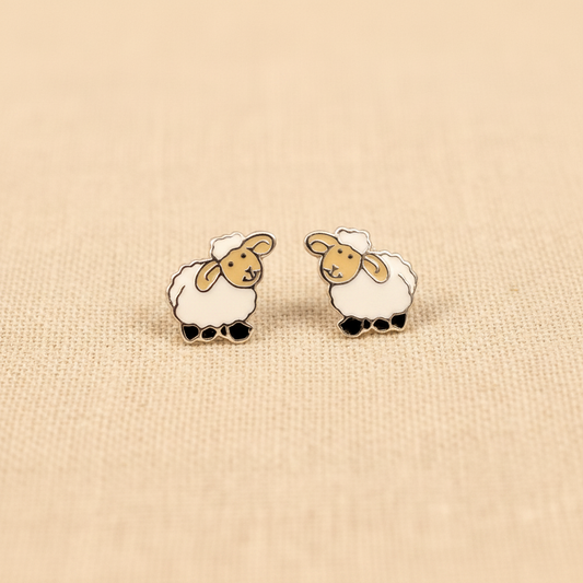 Enamel Sheep Stud Earrings from pixi daisy