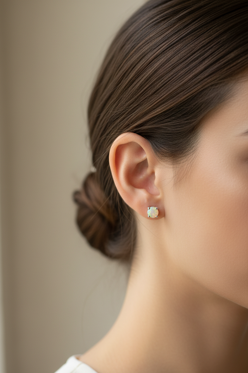 Ethiopian Opal Stud Earrings - pixi daisy