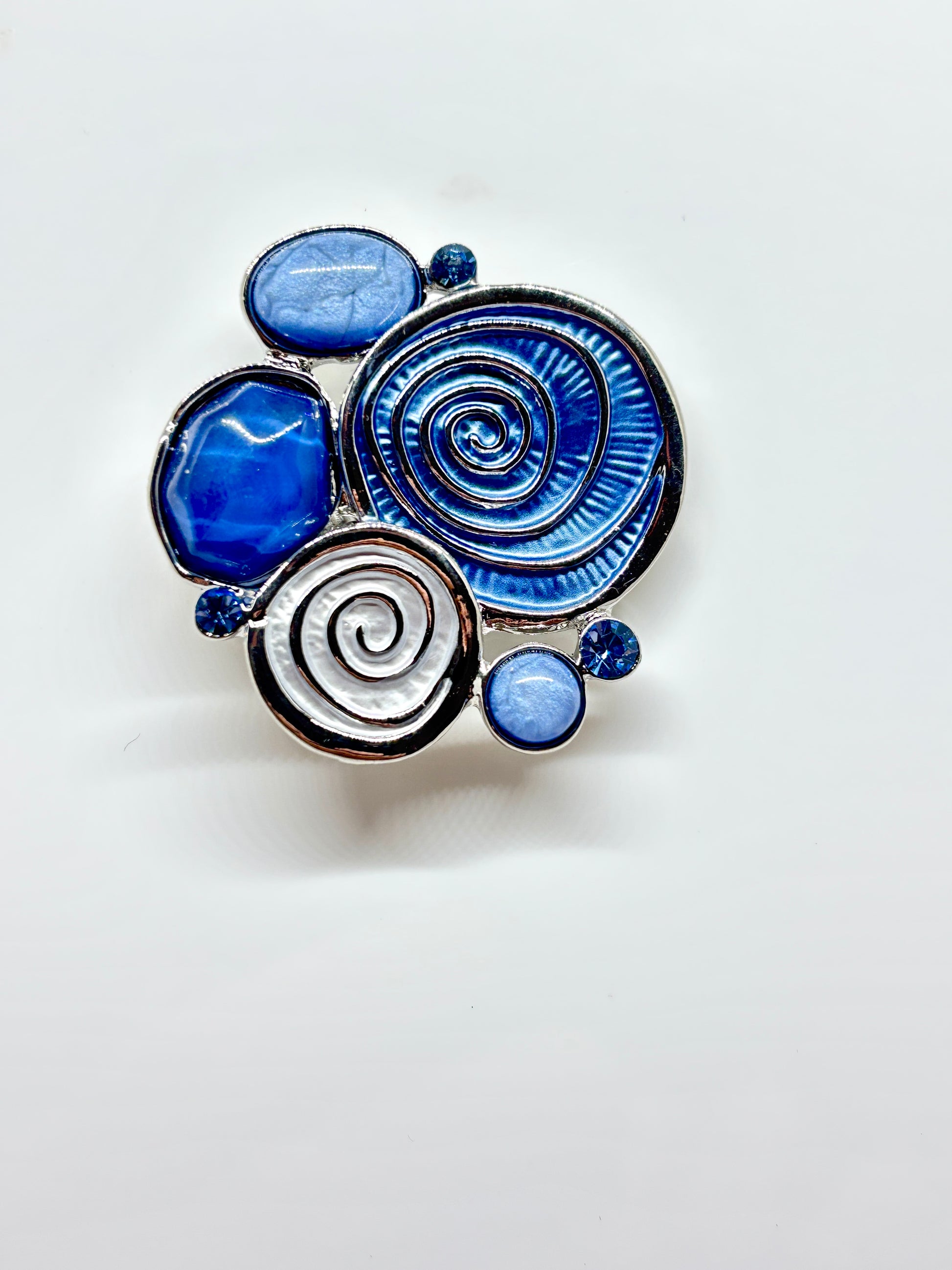 Miss Milly Geometric Blues Magnetic Brooc from Pixi Daisy