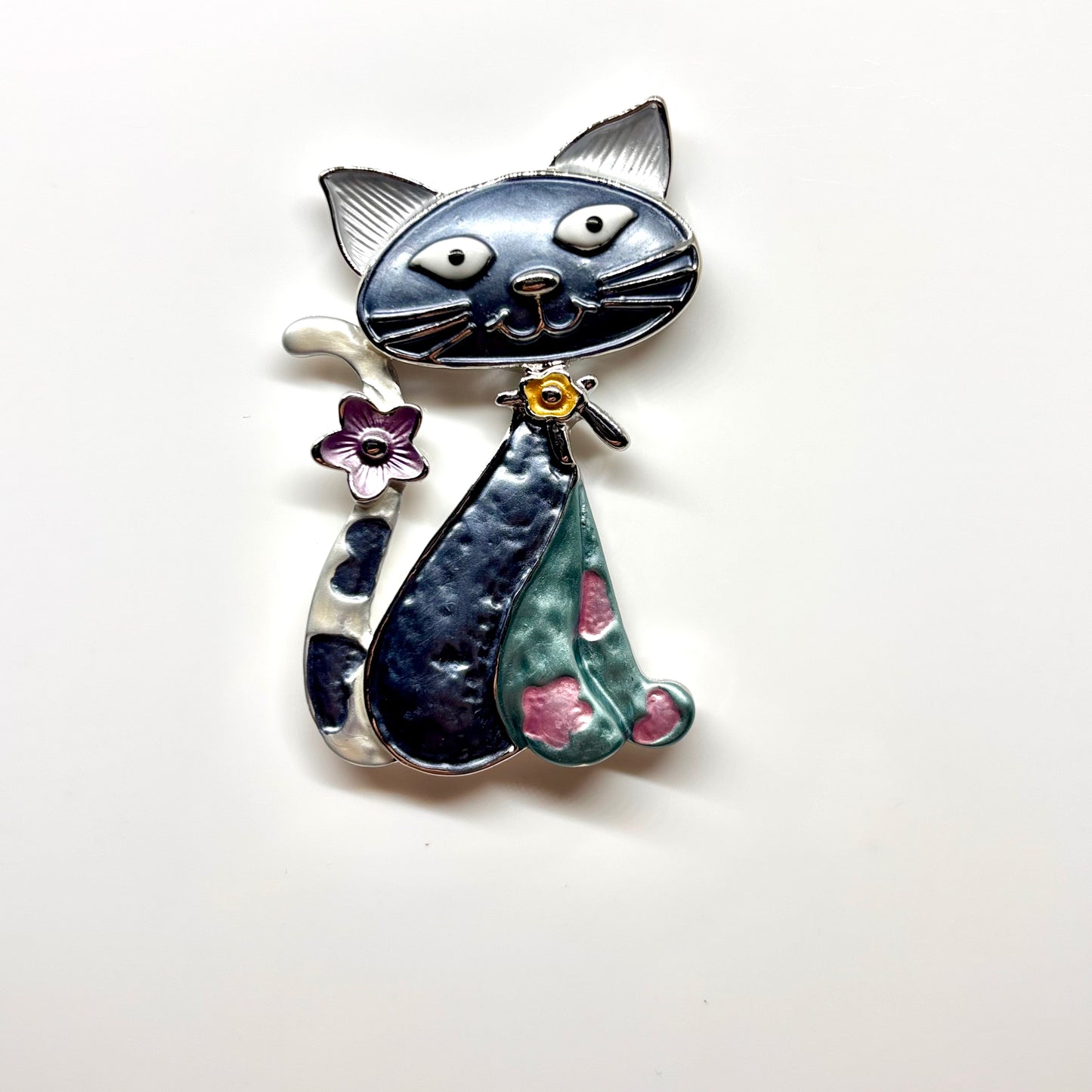Miss Milly Blue Cat Magnetic Brooch from Pixi Daisy