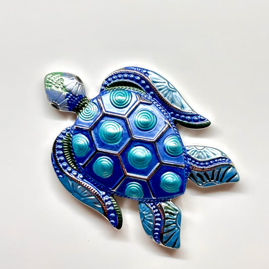Miss Milly Blue Turtle magnetic brooch from Pixi Daisy
