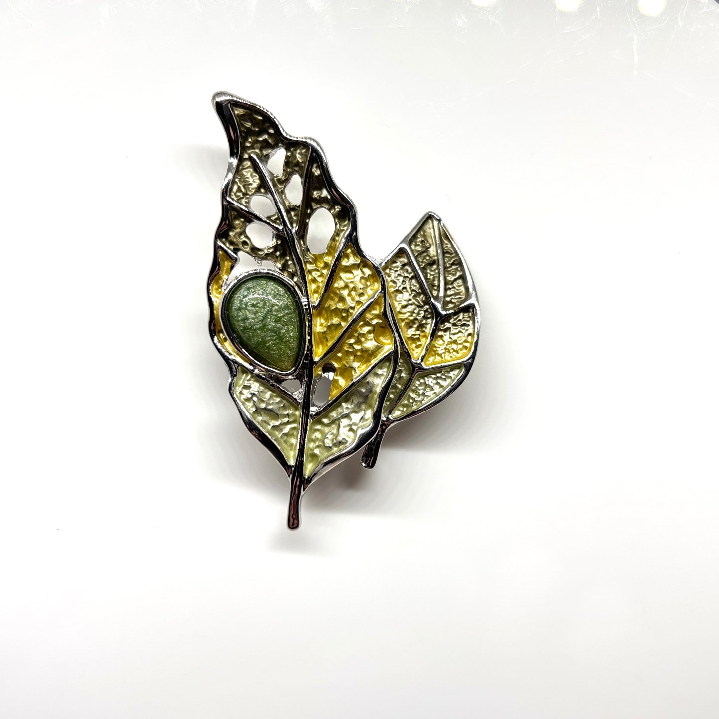 Miss Milly Green Leaf Magnetic Brooch from Pixi Daisy