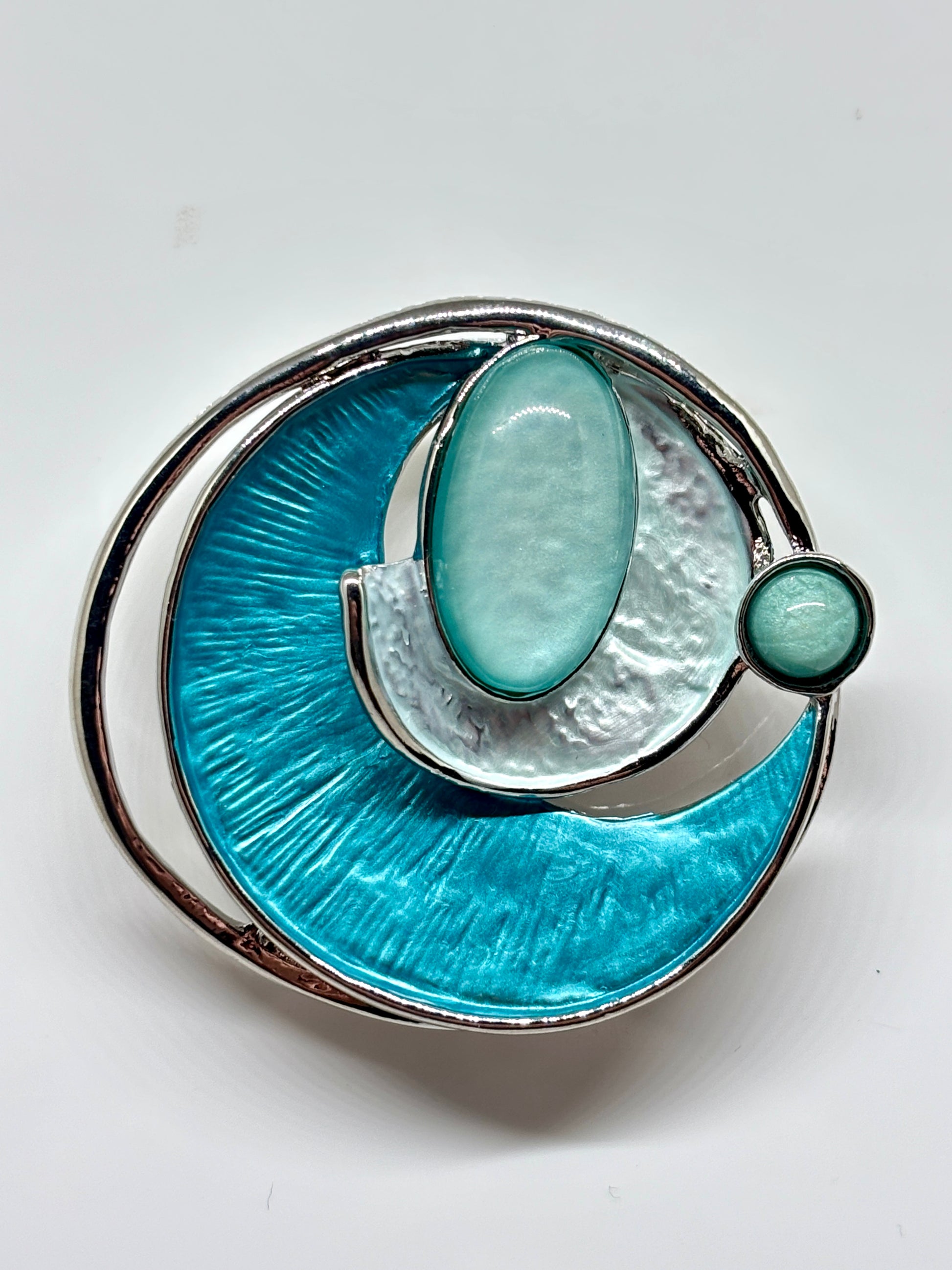 Miss Milly  turquoise crescent magnetic brooch from Pixi Daisy