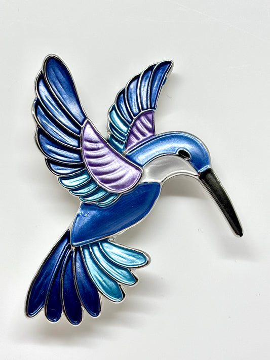 Miss Milly Blue Hummingbird Magnetic Brooch from Pixi Daisy