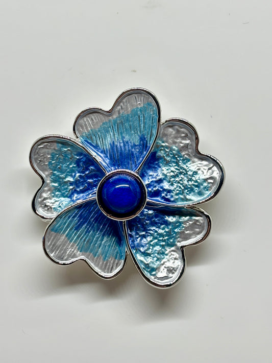 Miss Milly Blue Flower Magnetic Brooch from Pixi Daisy