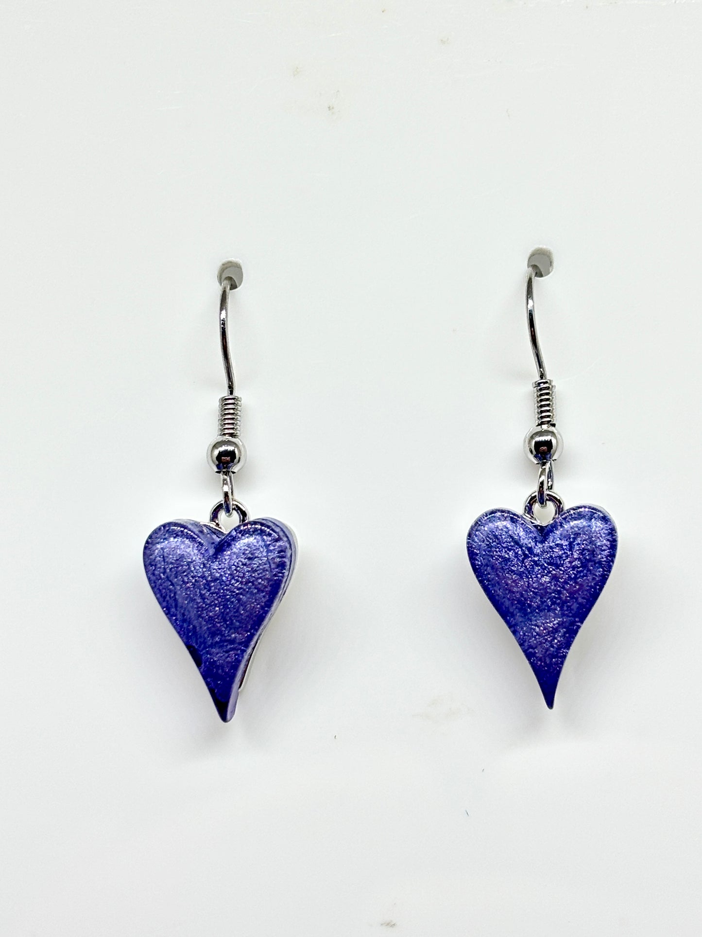 Miss Milly Soft Blue Heart Earrings