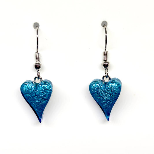 Miss Milly Sky Blue Heart Earrings from Pixi Daisy