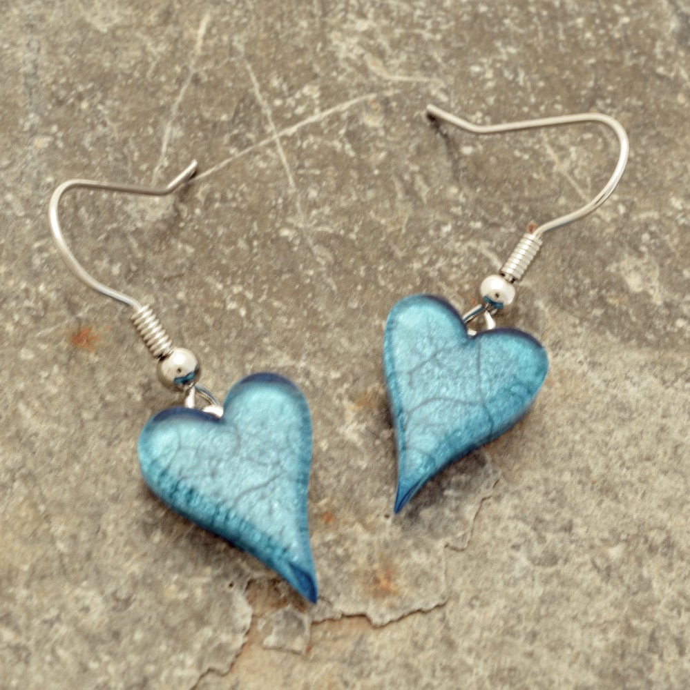 Miss Milly Sky Blue Heart Earrings from Pixi Daisy