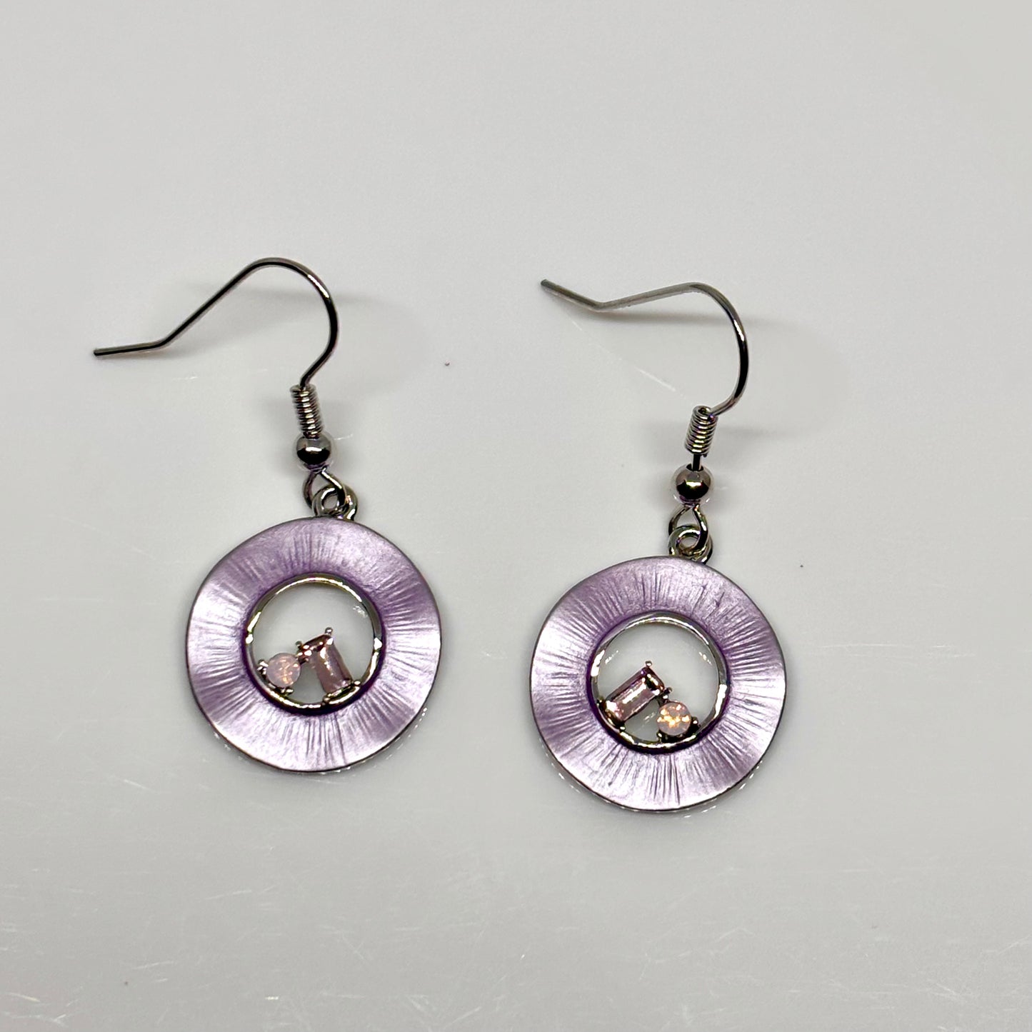 Miss Milly Light Purple Crystal Hoop earrings from Pixi Daisy