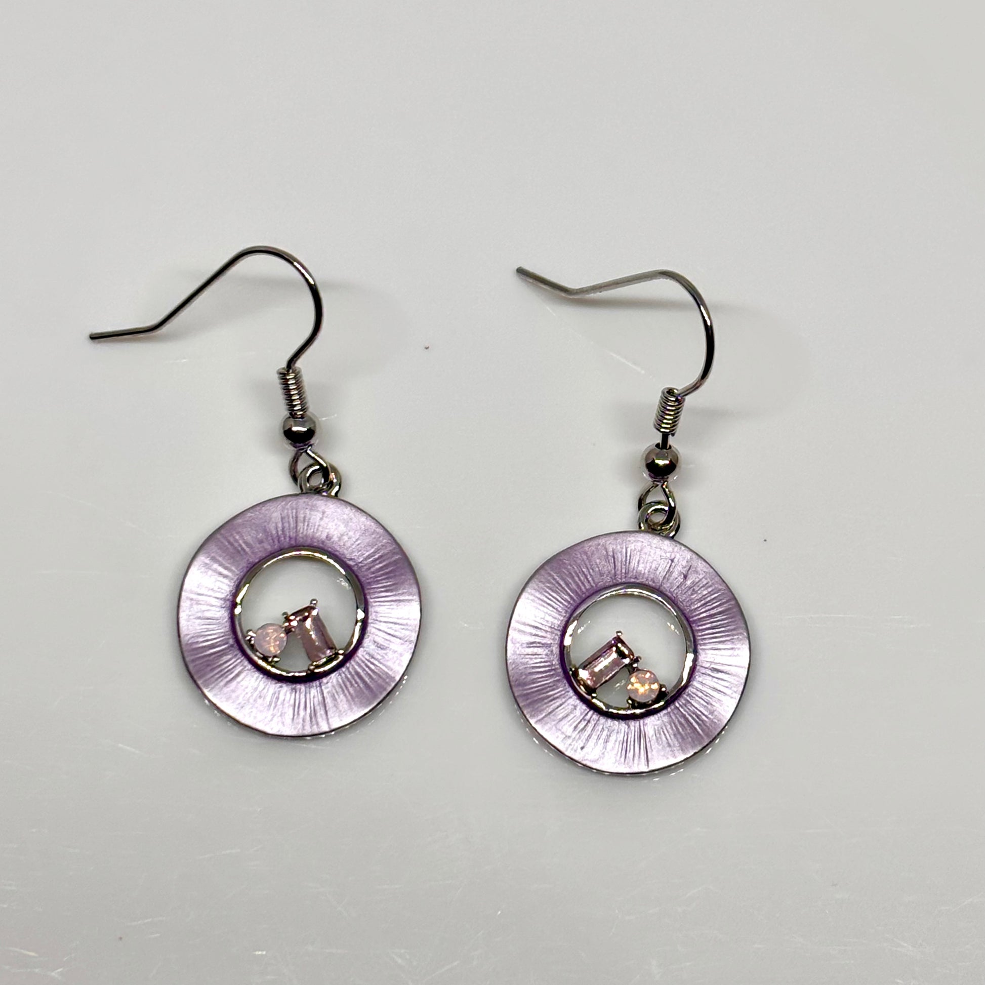 Miss Milly Light Purple Crystal Hoop earrings from Pixi Daisy