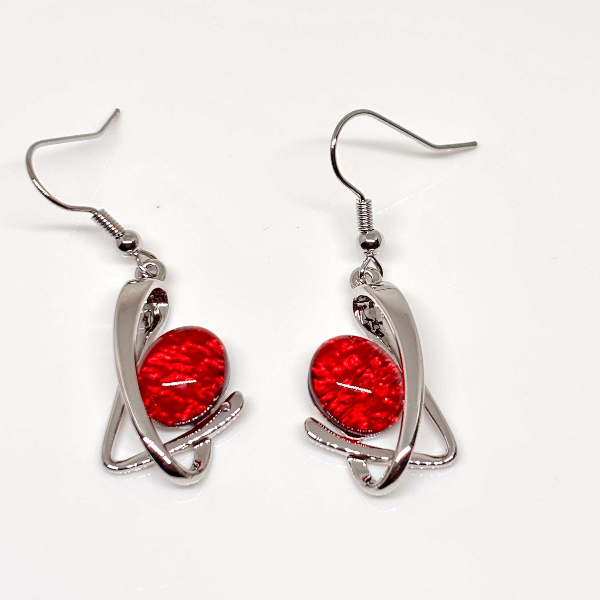 Miss Milly Scarlet Red Drop Earrings from Pixi Daisy