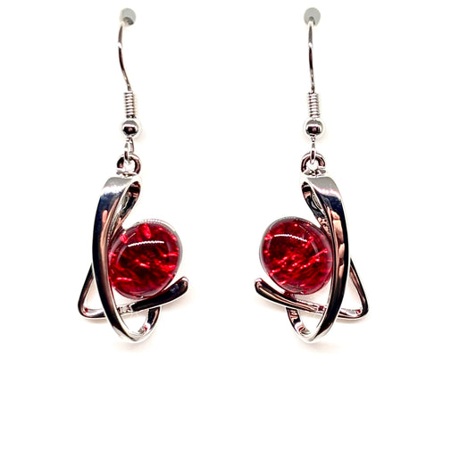 Miss Milly Scarlet Red Drop Earrings from Pixi Daisy