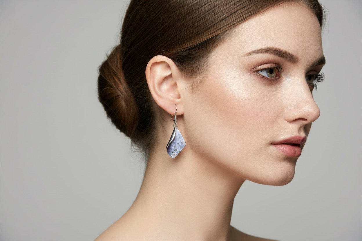 Miss Milly Purple Iris earrings from Pixi Daisy