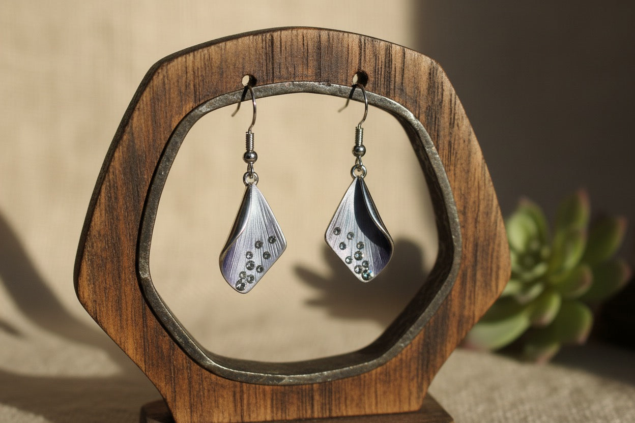 Miss Milly Purple Iris earrings from Pixi Daisy