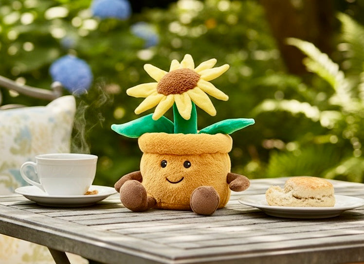 Yellow Flower Pot Warmie from Pixi Daisy