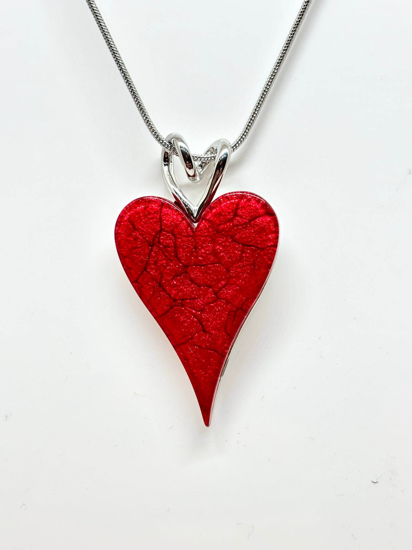 Miss Milly Scarlet Red Heart Necklace