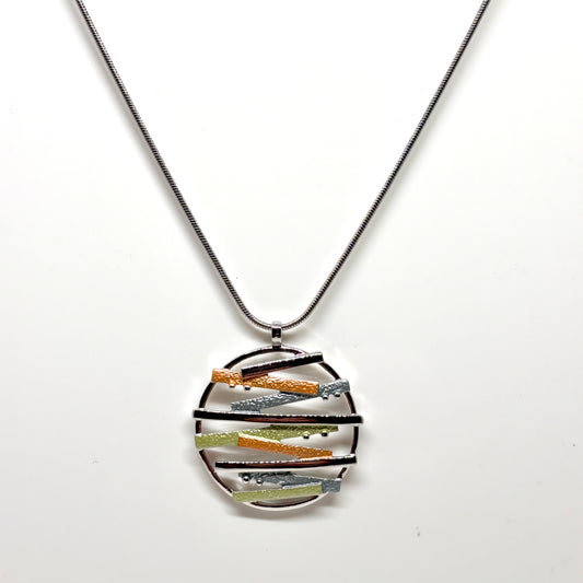 Miss Milly Necklace with a round, multicoloured pendant from Pixi Daisy