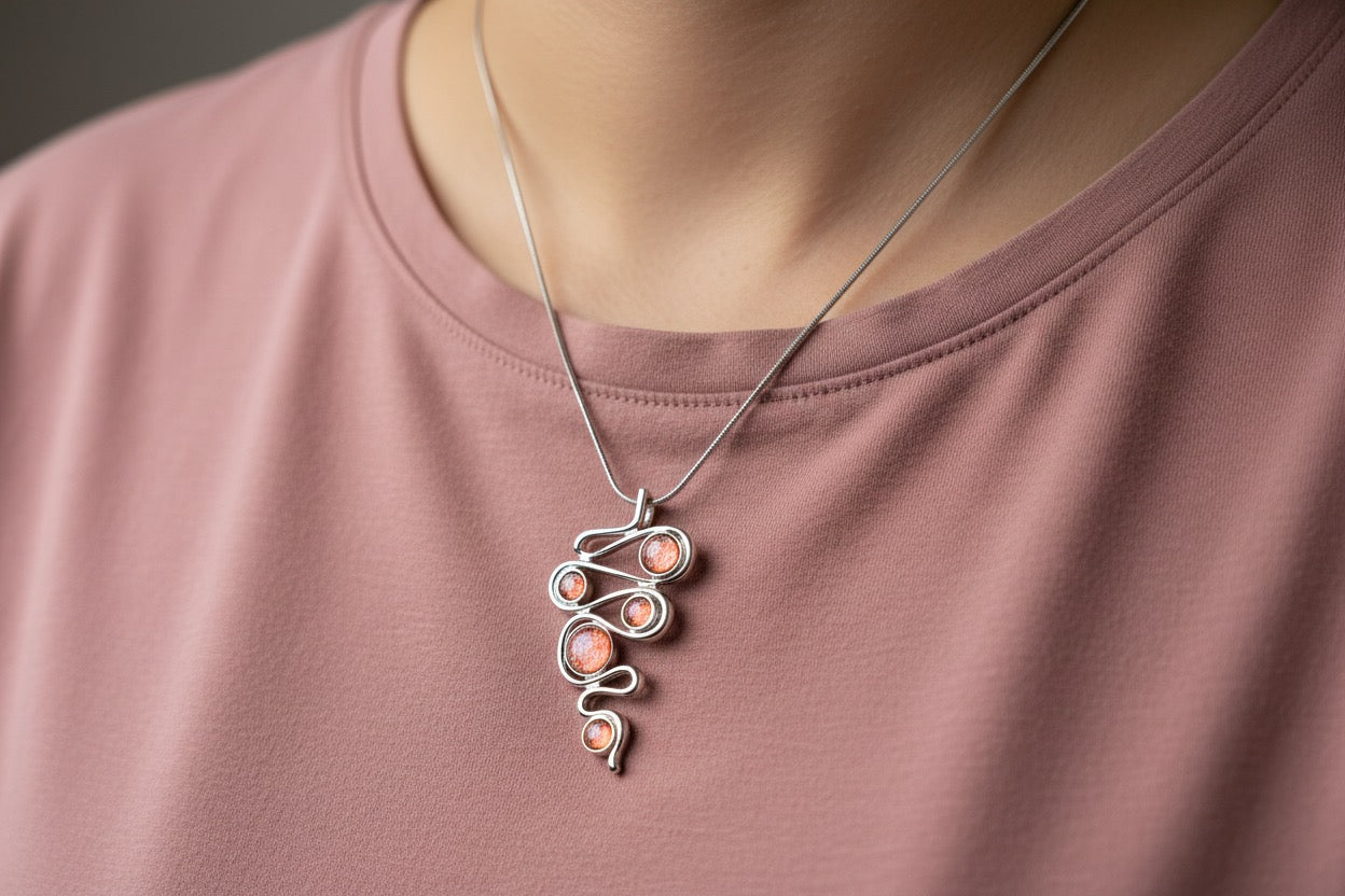 Miss Milly Coral Cascade Necklace from Pixi Daisy