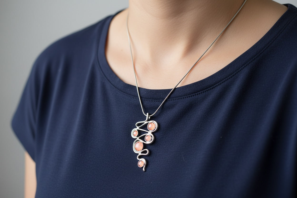 Miss Milly Coral Cascade Necklace from Pixi Daisy