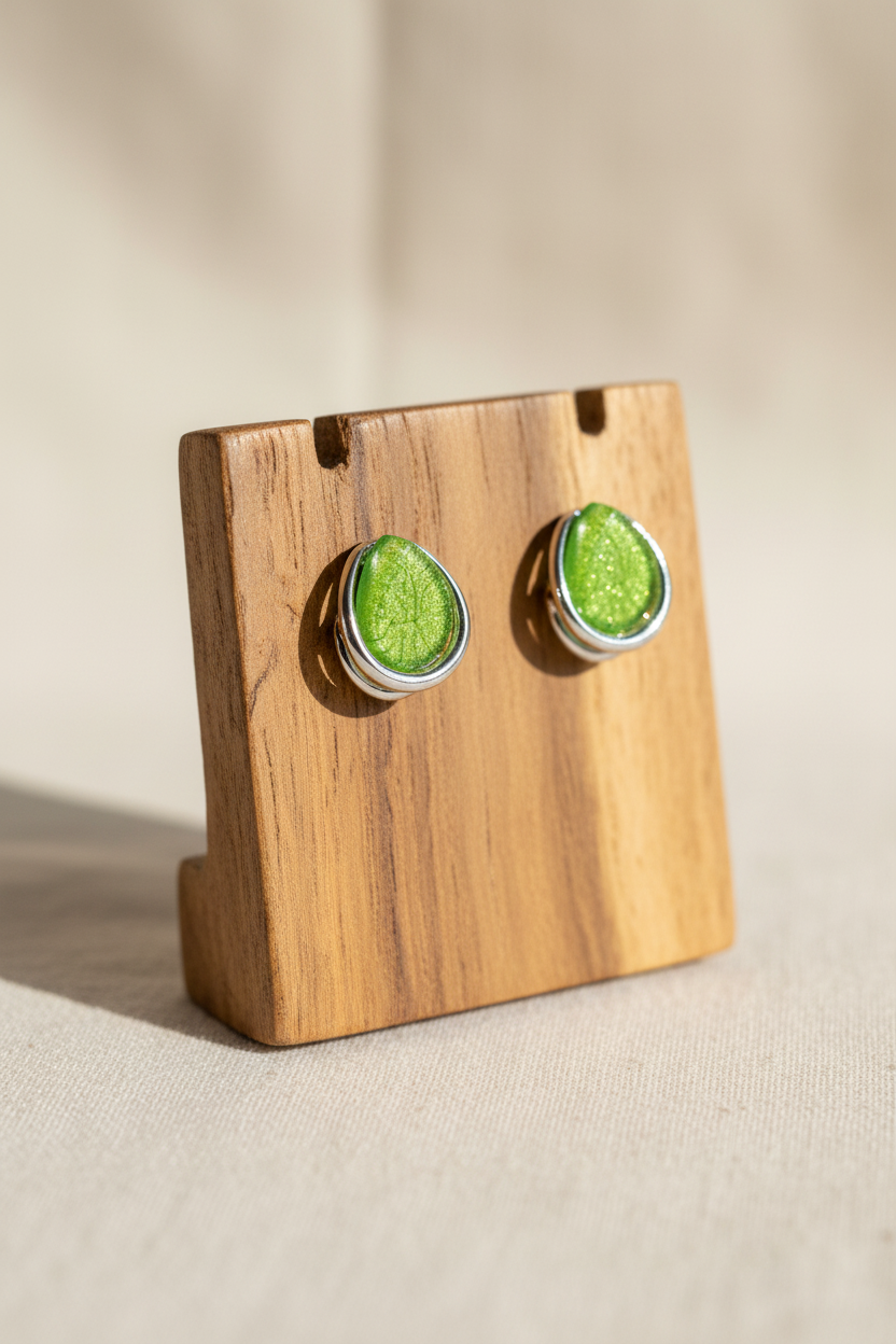 Miss Milly Green Nugget Earrings from Pixi Daisy