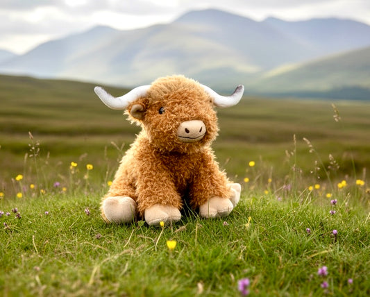 Curly Highland Cow Warmie from Pixi Daisy