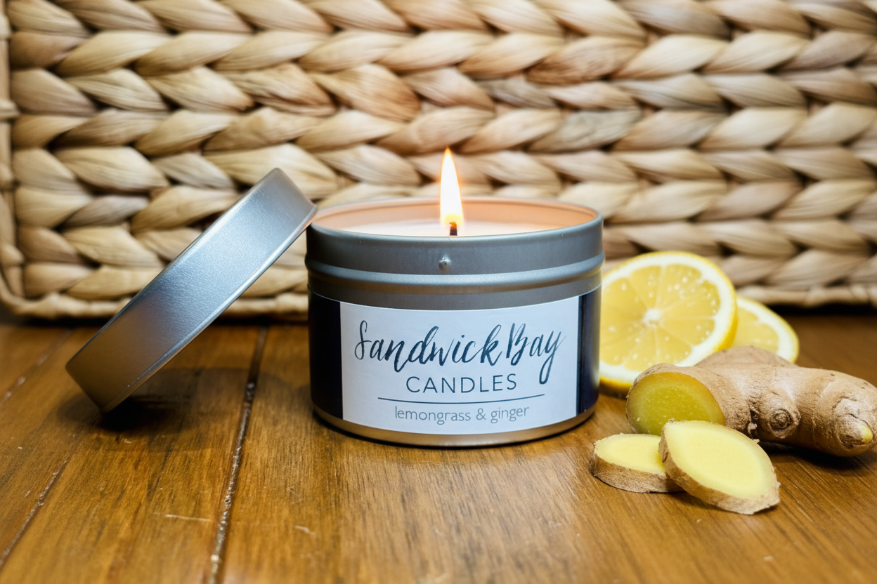 Sandwick Bay Lemongrass & Ginger Candle from Pixi Daisy