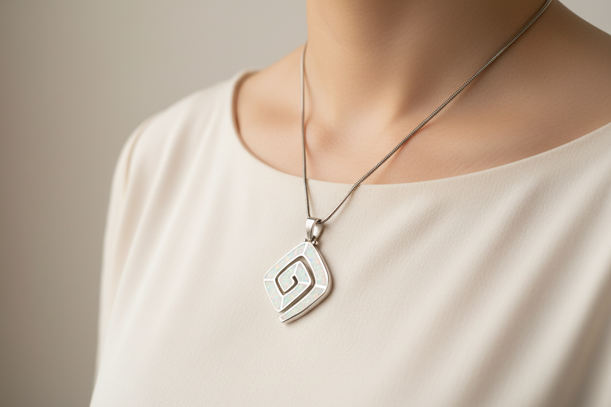 Large white opal pendant from Pixi Daisy