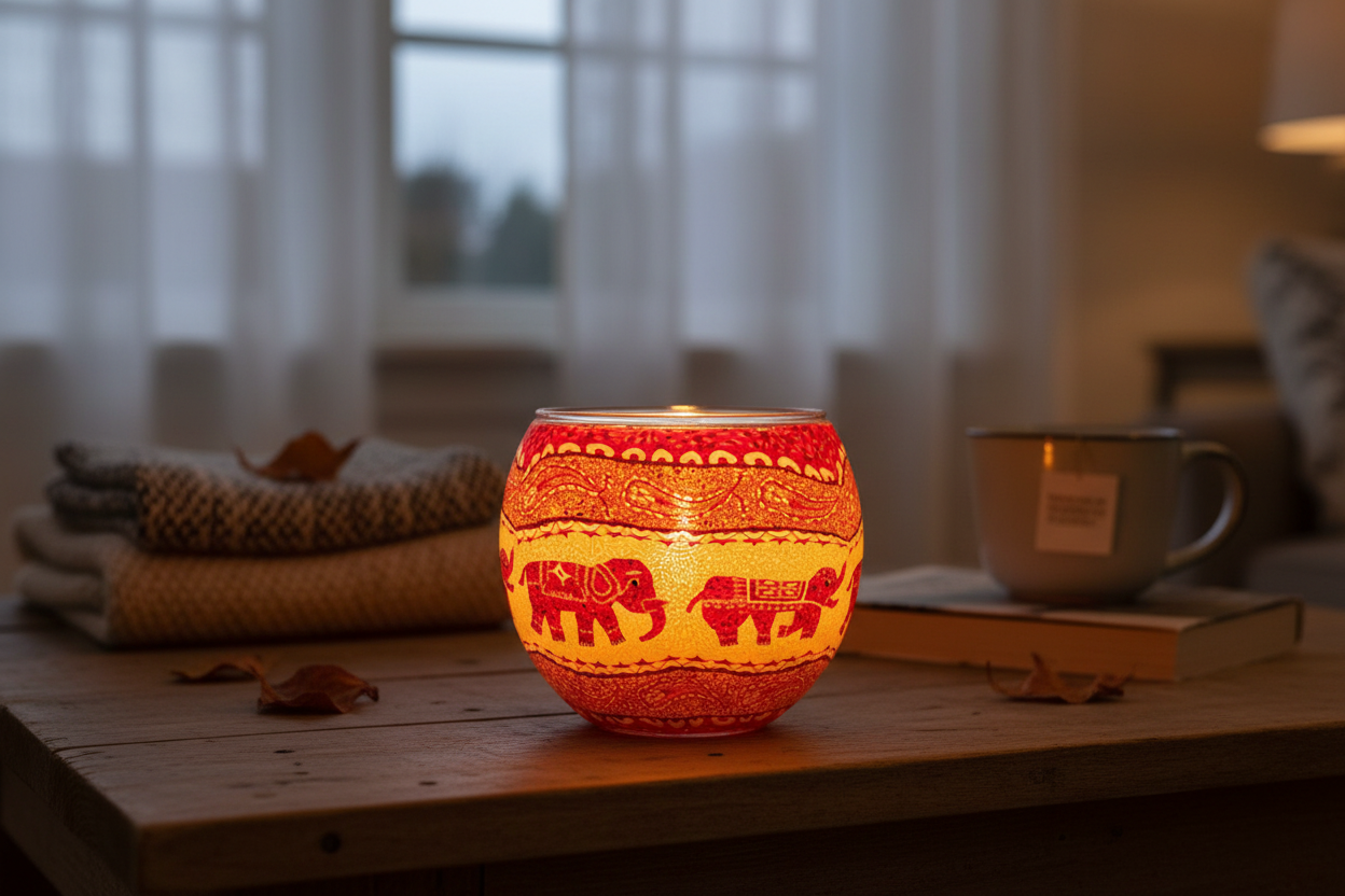 Elephant globe tea light holder from Pixi Daisy