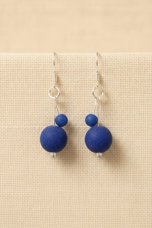 Matt Blue Aventurine Drop Earrings from pixi daisy