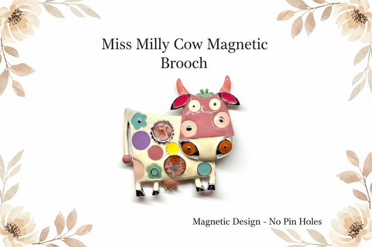 Miss Milly Cow Magnetic Brooch from Pixi Daisy
