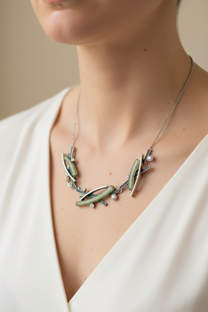 Miss Milly Foaming Sea Necklace - Model Close-Up