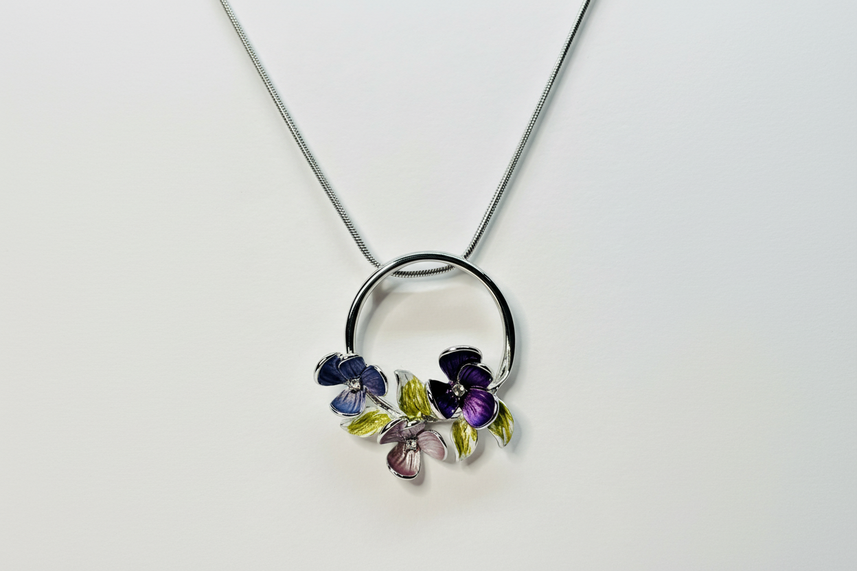 Miss Milly Purple Viola Necklace from Pixi Daisy