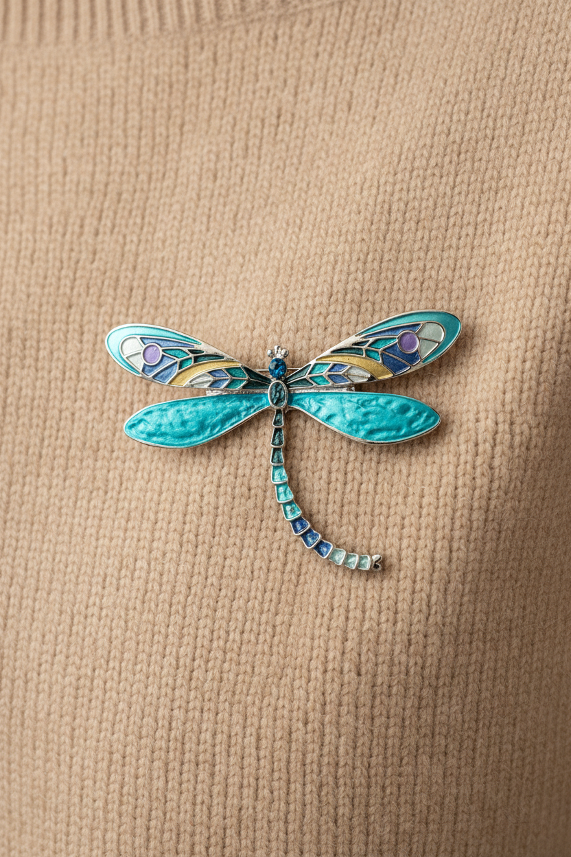 Miss Milly Turquoise Dragonfly Magnetic Brooch from Pixi Daisy