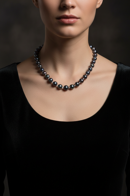 Grey Freshwater pearl necklace from Pixi Daisy