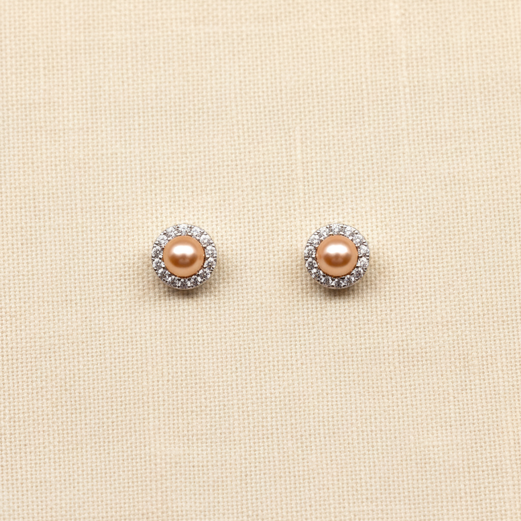 Pearl Halo Stud Earrings - pixi daisy
