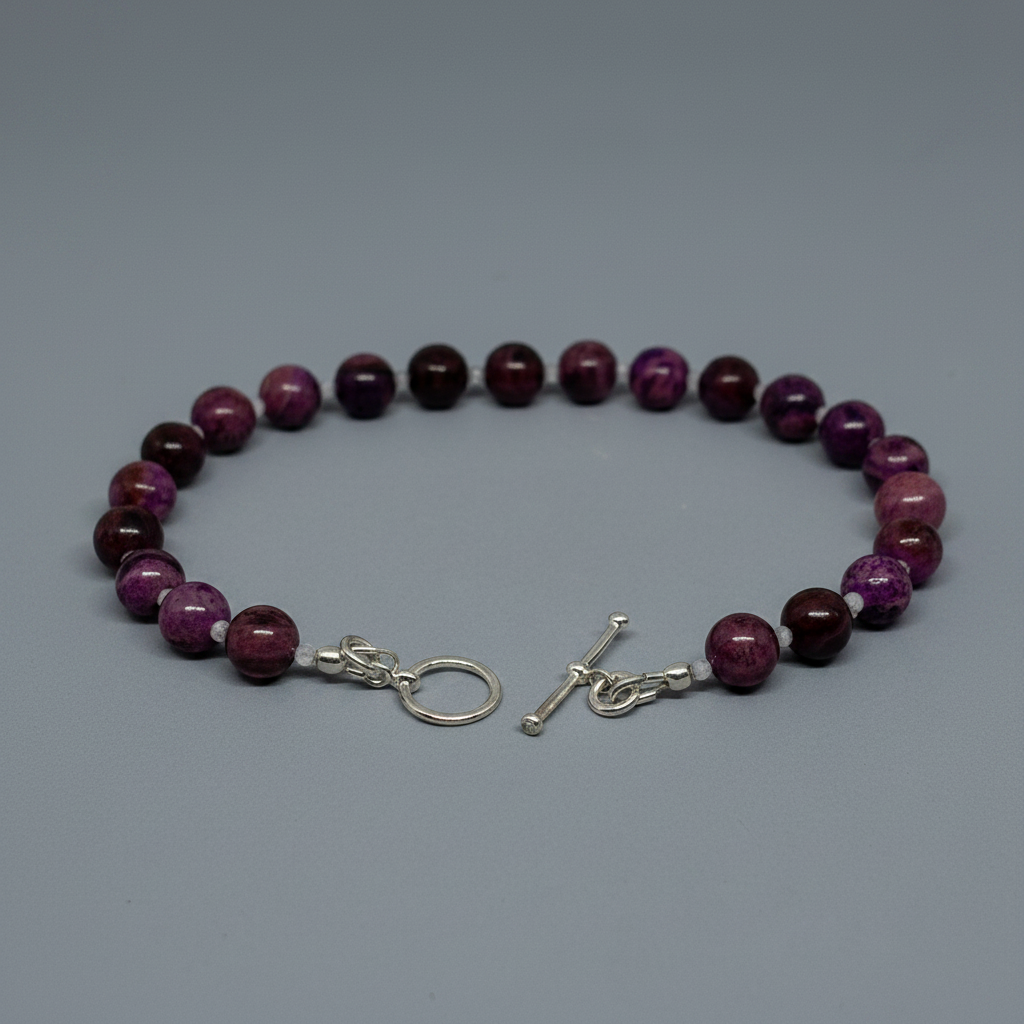 Purple crazy lace agate bracelet from pixi daisy