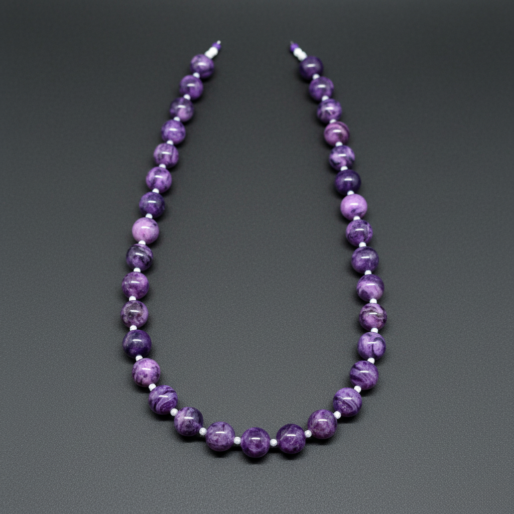 Purple crazy lace agate neckalce from pixi daisy