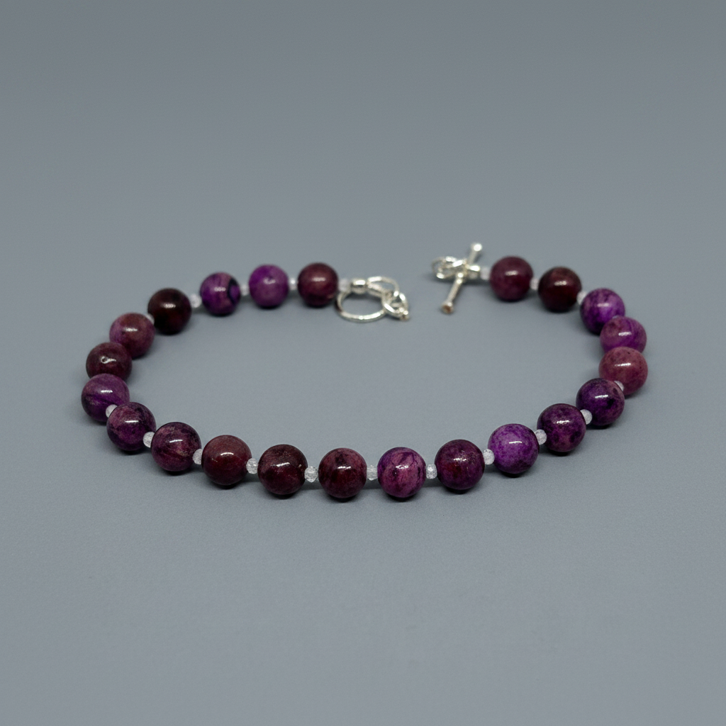 Purple crazy lace agate bracelet from pixi daisy