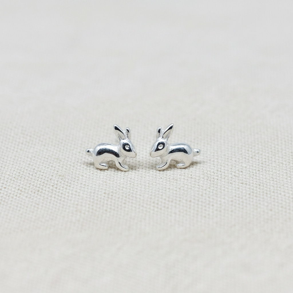 Rabbit Stud Earrings - pixi daisy