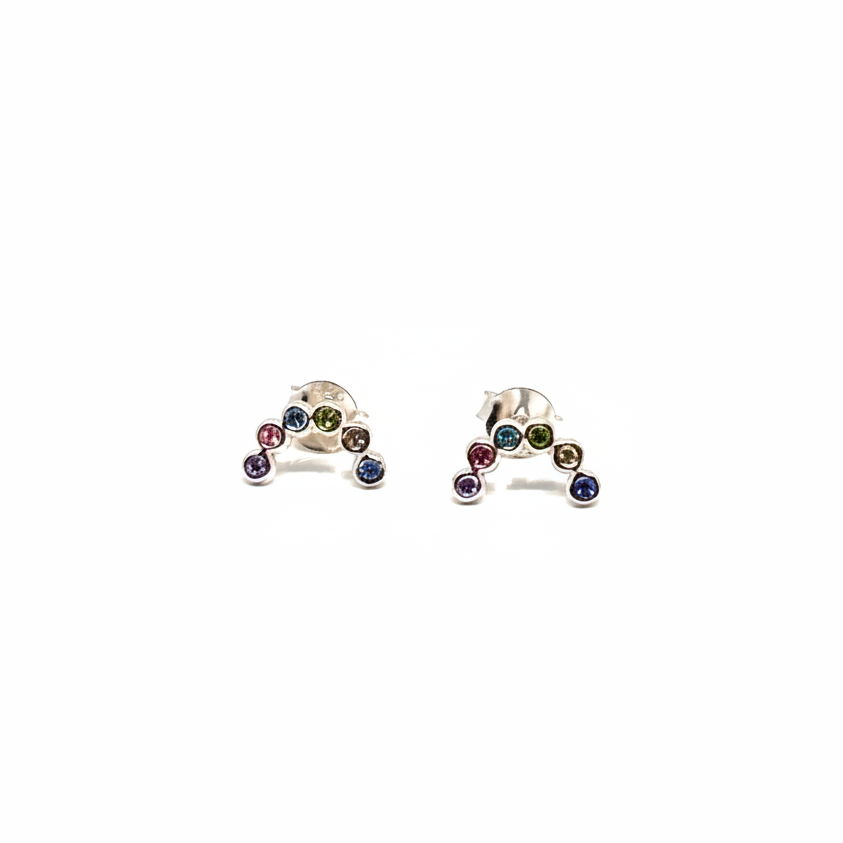 Rainbow Crystal Ear Studs from Pixi Daisy