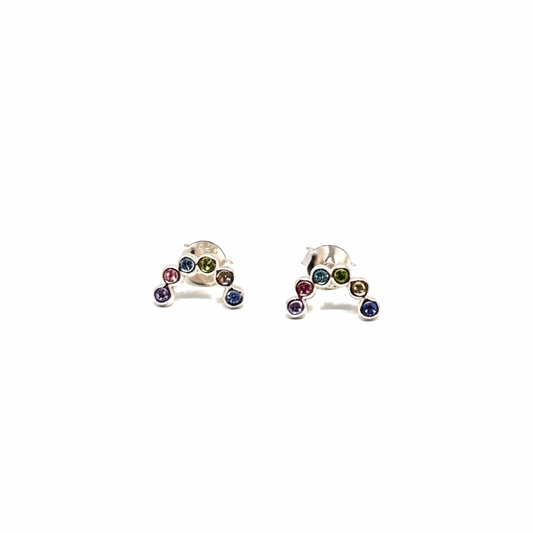 Rainbow Crystal Ear Studs from Pixi Daisy