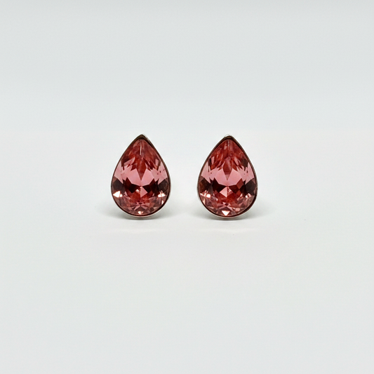 Red Crystal Teardrop Ear Studs from pixi daisy