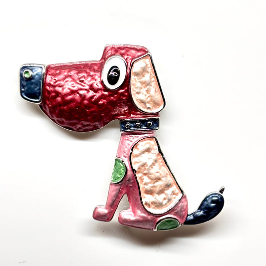 Red dog magnetic brooch from Pixi Daisy