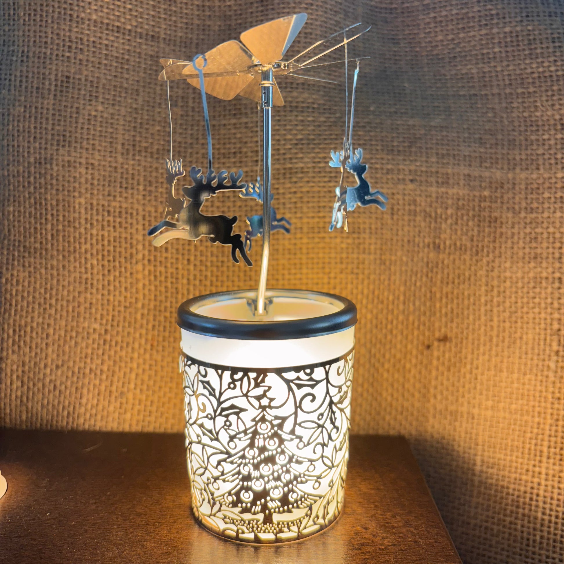 Reindeer Carousel Tea Light Holder - Pixi Daisy