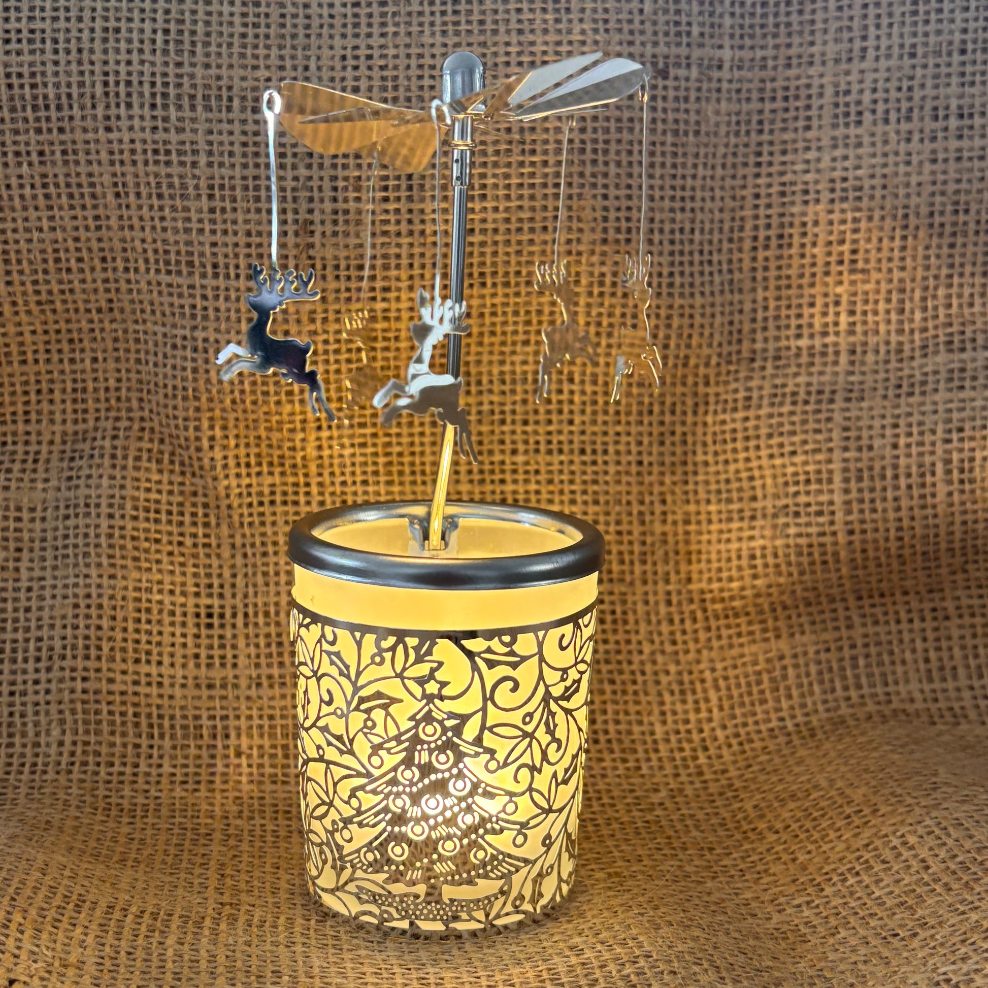 Reindeer Carousel Tea Light Holder - Pixi Daisy